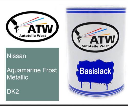 Nissan, Aquamarine Frost Metallic, DK2: 500ml Lackdose, von ATW Autoteile West.